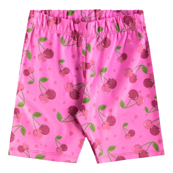 Conjunto Blusa Meia Manga e Bermuda em Cotton Cherry - Lilás Neon