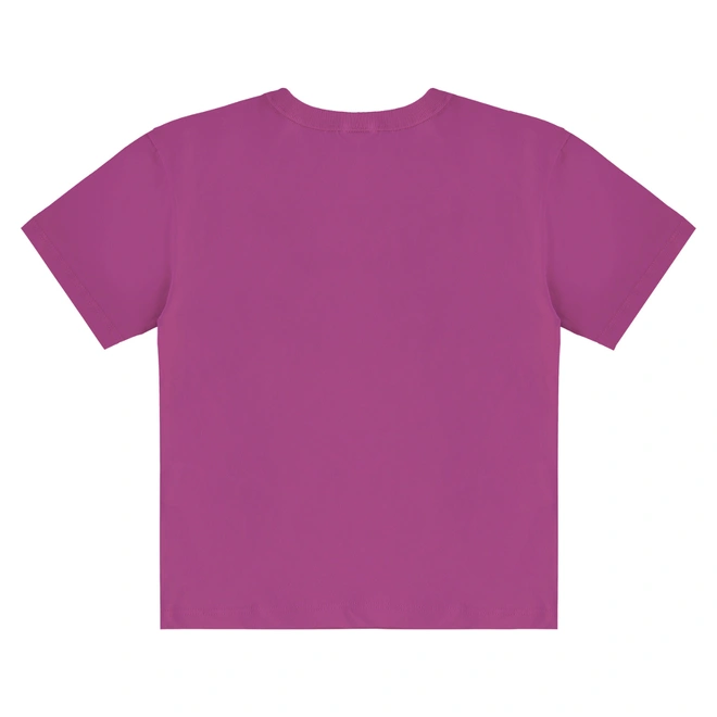 Conjunto Blusa Meia Manga e Bermuda em Cotton Cherry - Lilás Neon