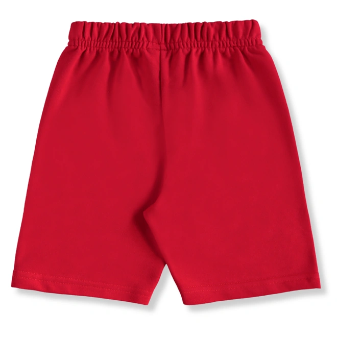 Conjunto Camisa Meia Manga em Malha e Bermuda em Moletom - Branco