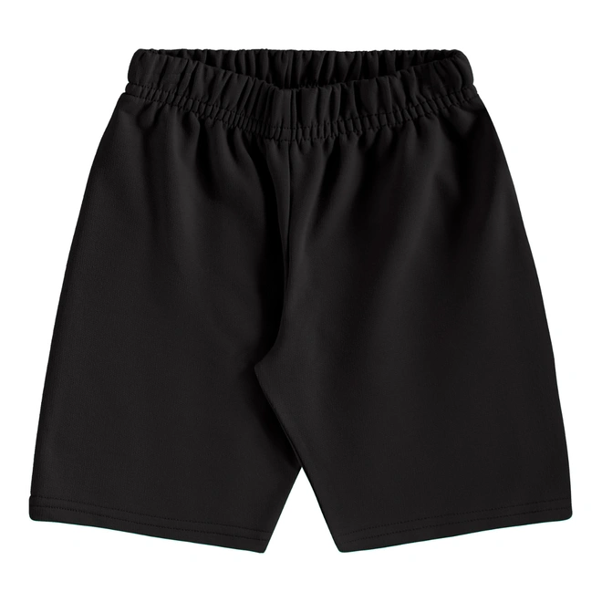 Conjunto Camisa Meia Manga em Malha e Bermuda em Moletom - Bege