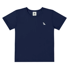 Camisa Meia Manga em Malha Dry Fit - Azul Escuro