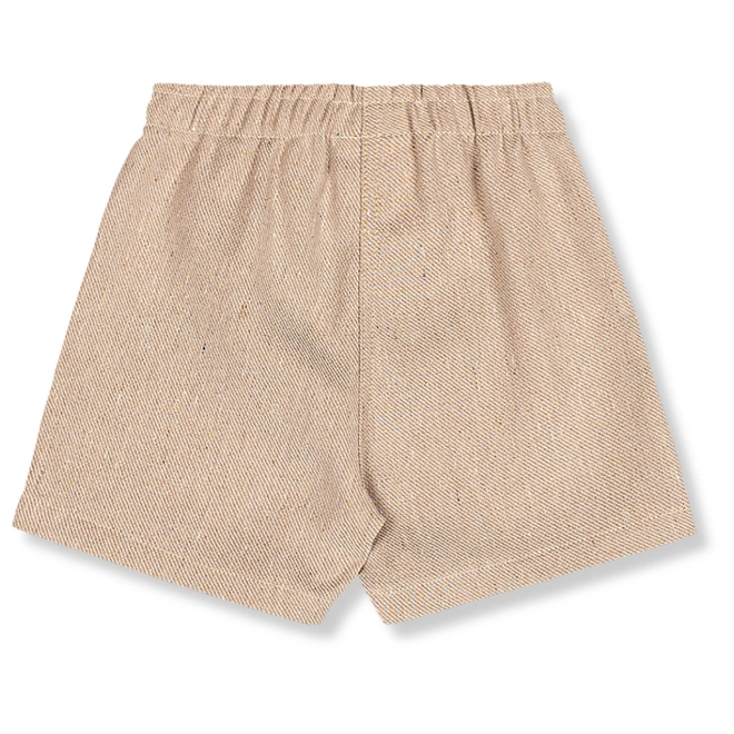 Conjunto Body e Bermuda em Tecido com Gravata - Natural