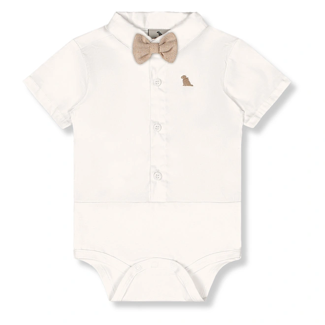 Conjunto Body e Bermuda em Tecido com Gravata - Natural