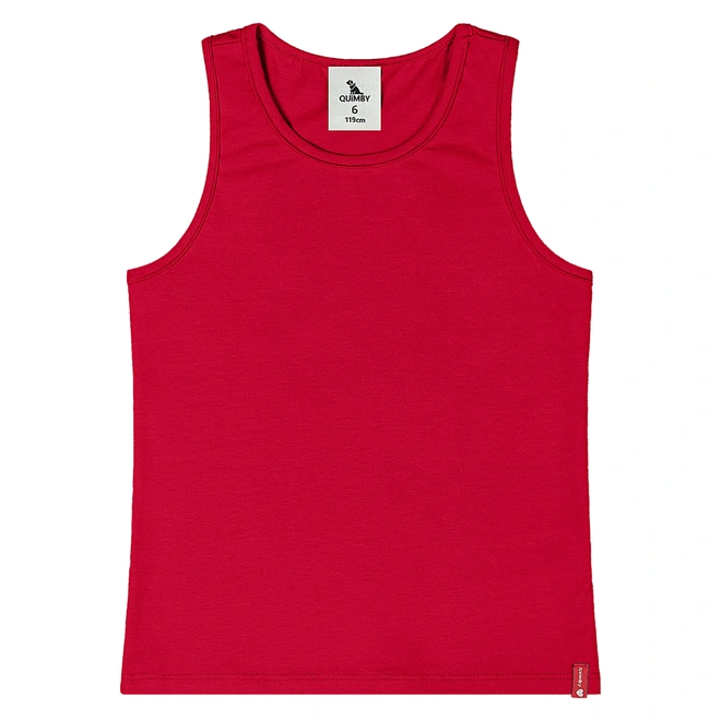 Camiseta Regata em Cotton - Vermelho