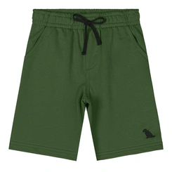 Bermuda em Moletom sem Felpa - Verde Bronze