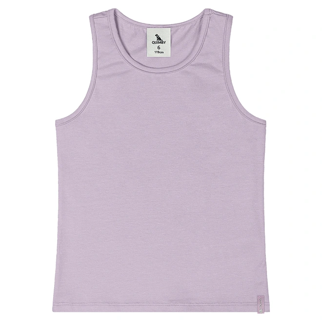 Camiseta Regata em Cotton - Lilás