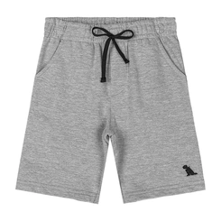 Bermuda em Moletom sem Felpa - Cinza Médio