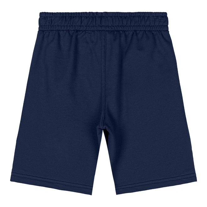 Bermuda em Moletom sem Felpa - Azul Escuro