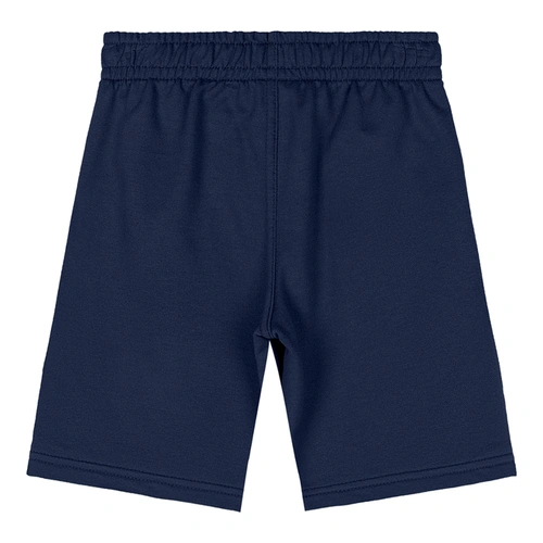 Bermuda em Moletom sem Felpa - Azul Escuro