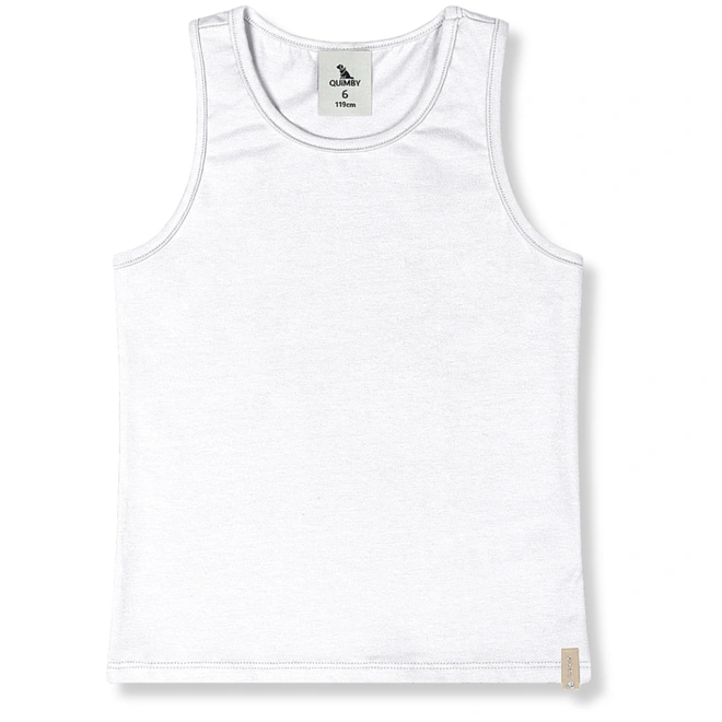 Camiseta Regata em Cotton - Branco