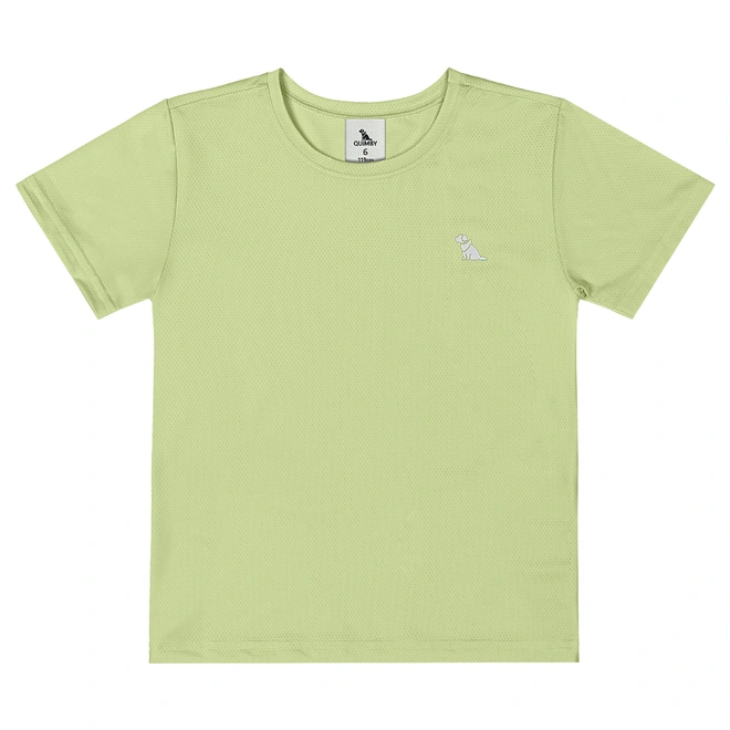 Camisa Meia Manga em Malha Dry Fit - Verde Paraiso