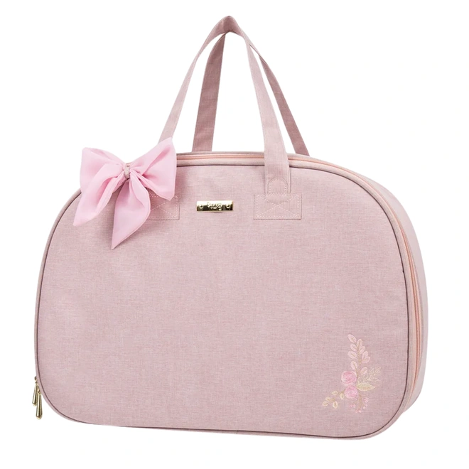 Mala Maternidade De Mão - Coleção Floral - Rosa