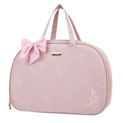 Mala Maternidade De Mão - Coleção Floral - Rosa