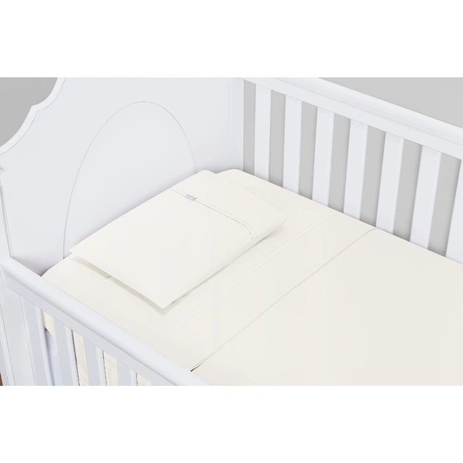 Jogo de Lençol para Berço Basic 3 peças - Percal 100 % algodão - Palha