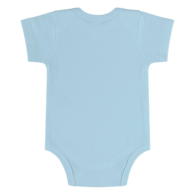 Conjunto Body e Short em Suedine Estampa Bichinhos - Azul Delicado