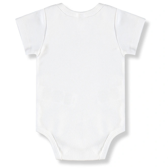 Body Manga Curta em Suedine - Branco Especial