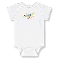 Body Manga Curta em Suedine - Branco Especial