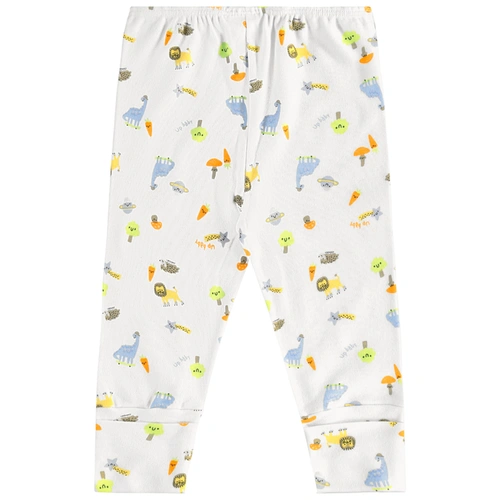 Calça em Suedine Estampa Bichinhos - Branco