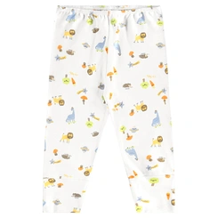 Calça em Suedine Estampa Bichinhos - Branco