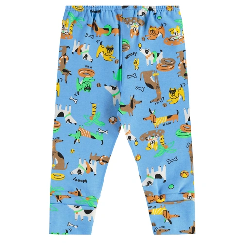 Calça em Suedine Estampa Bichinhos - Azul
