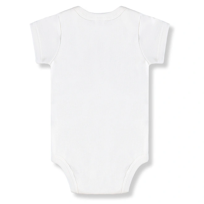 Body Manga Curta em Suedine - Branco Especial