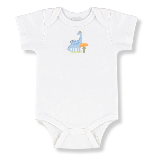 Conjunto Body e Short em Suedine Estampa Bichinhos - Branco Especial