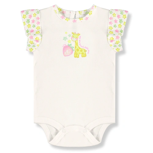 Conjunto Body e Calça em Suedine Estampa de Estrelas - Natural