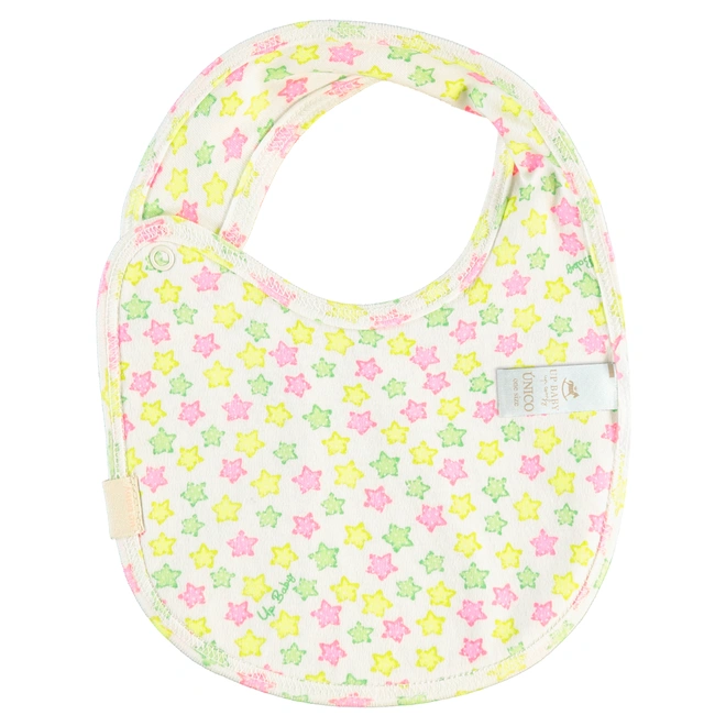 Babador em Suedine Estampa Girafa e Estrelas - Natural