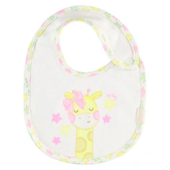 Babador em Suedine Estampa Girafa e Estrelas - Natural