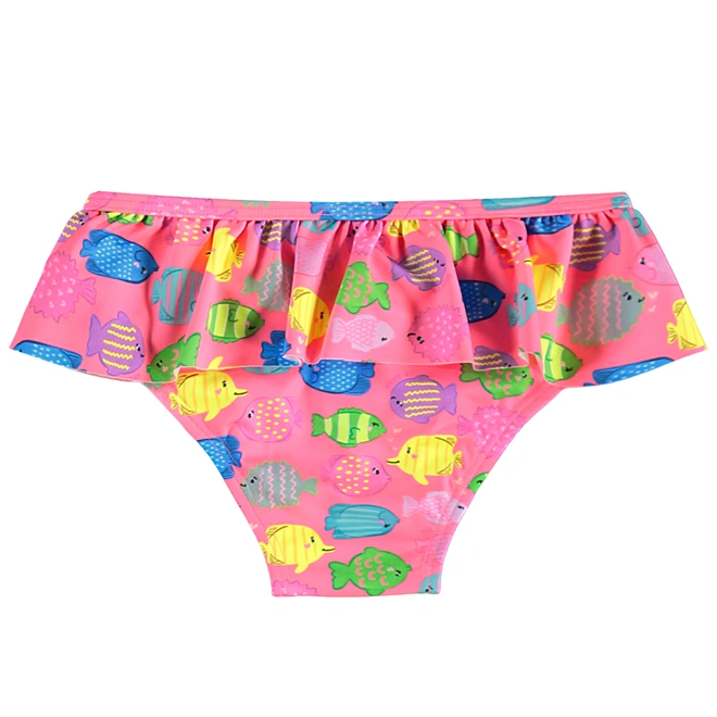 Biquíni em Malha com Proteção Solar UV Peixinhos - Rosa