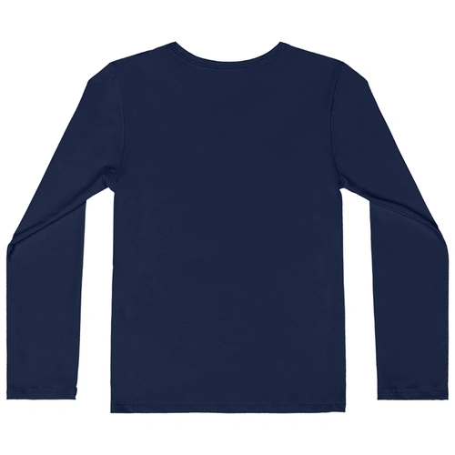 Blusa com Proteção Solar UV Manga Longa Praia - Azul Escuro