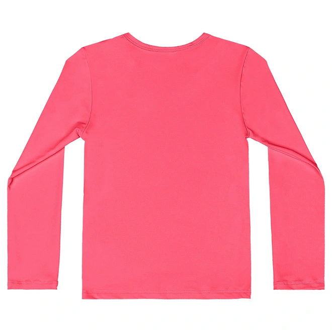 Blusa com Proteção Solar UV Manga Longa Praia - Pink Neon