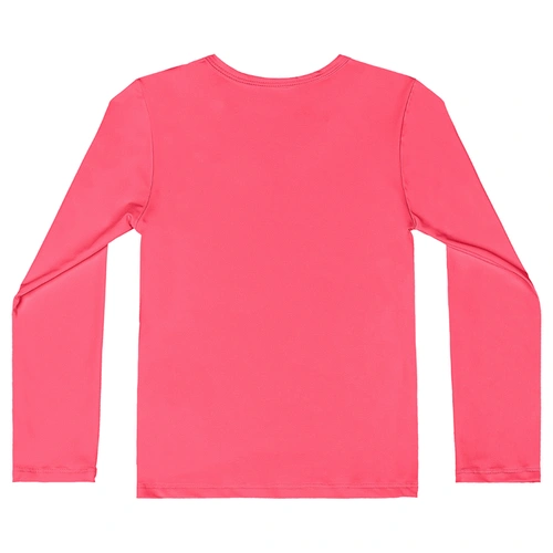 Blusa com Proteção Solar UV Manga Longa Praia - Pink Neon
