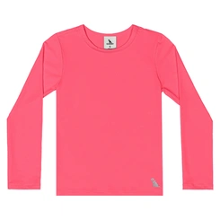 Blusa com Proteção Solar UV Manga Longa Praia - Pink Neon