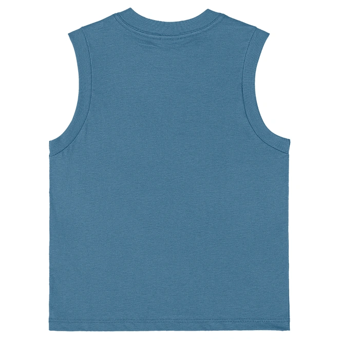 Conjunto Camiseta Regata em Malha e Bermuda em Microfibra - Azul Captain's