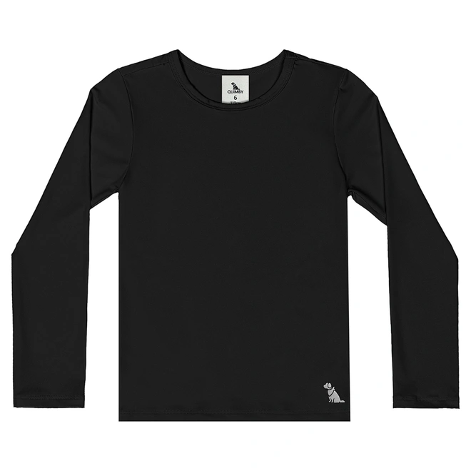 Blusa com Proteção Solar UV Manga Longa Praia - Preto