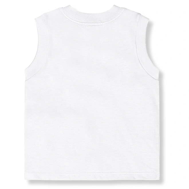 Conjunto Camiseta Regata em Malha e Bermuda em Microfibra - Branco Especial