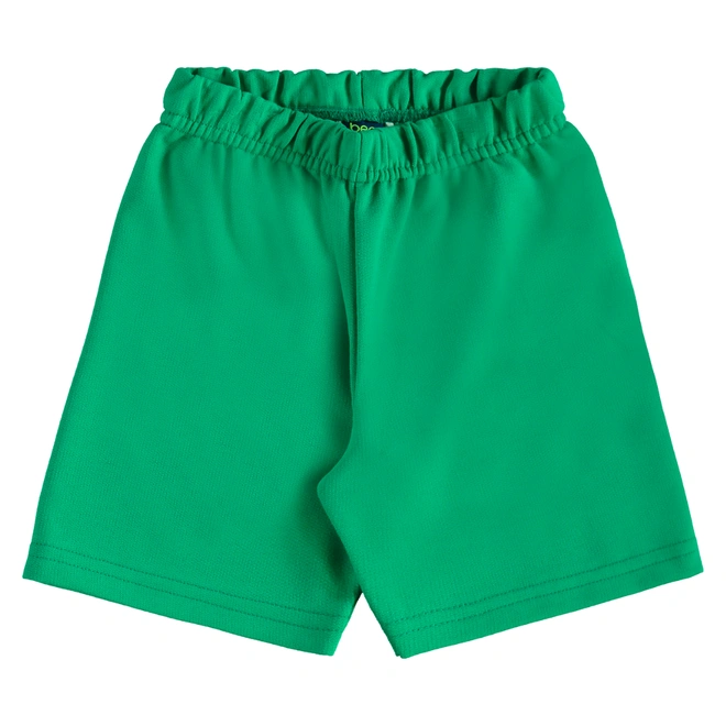 Conjunto Camiseta Regata em Malha e Bermuda em Moletom Dinossauro - Branco/Verde