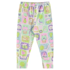 Calça Em Suedine Estampa Abstrata - Natural