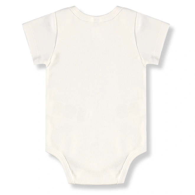 Body Manga Curta em Suedine - Natural