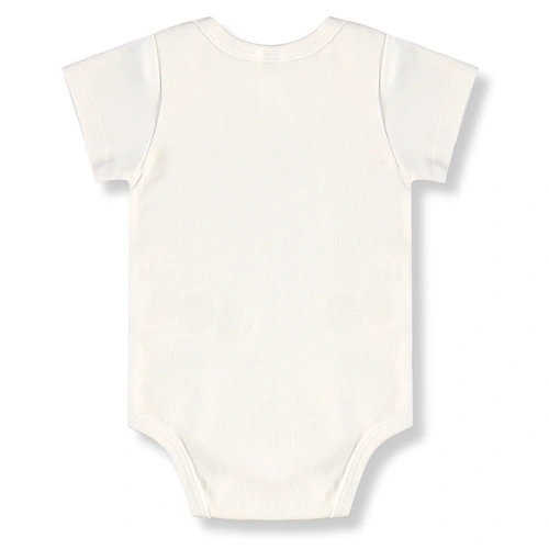 Body Manga Curta em Suedine - Natural