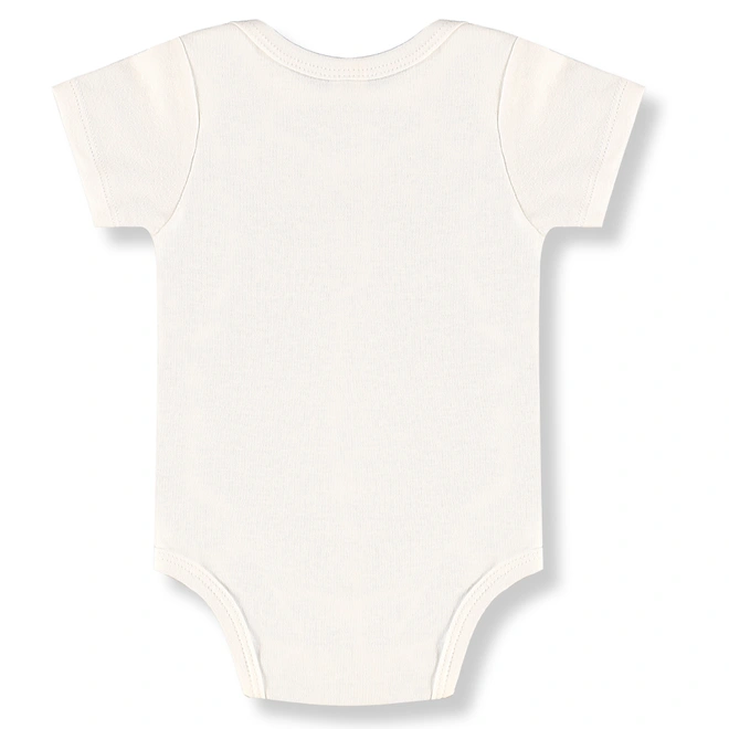 Conjunto Body Meia Manga com Short em Suedine Estampa Abstrata - Natural