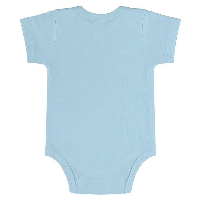 Conjunto Body e Short em Suedine Estampa Abstrata Divertida - Azul Cool