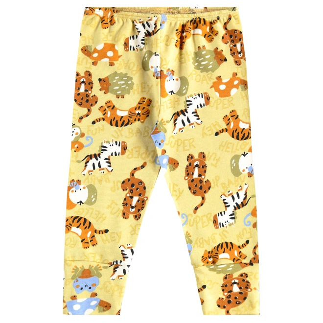 Calça em Suedine Estampa Bichinhos - Amarelo