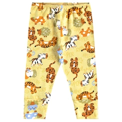 Calça em Suedine Estampa Bichinhos - Amarelo