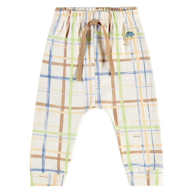 Conjunto Body Manga Curta e Calça em Suedine Estampa Dinossauro e Listras - Natural