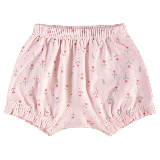 Conjunto Blusa e Short em Suedine Estampa Floral - Rosa