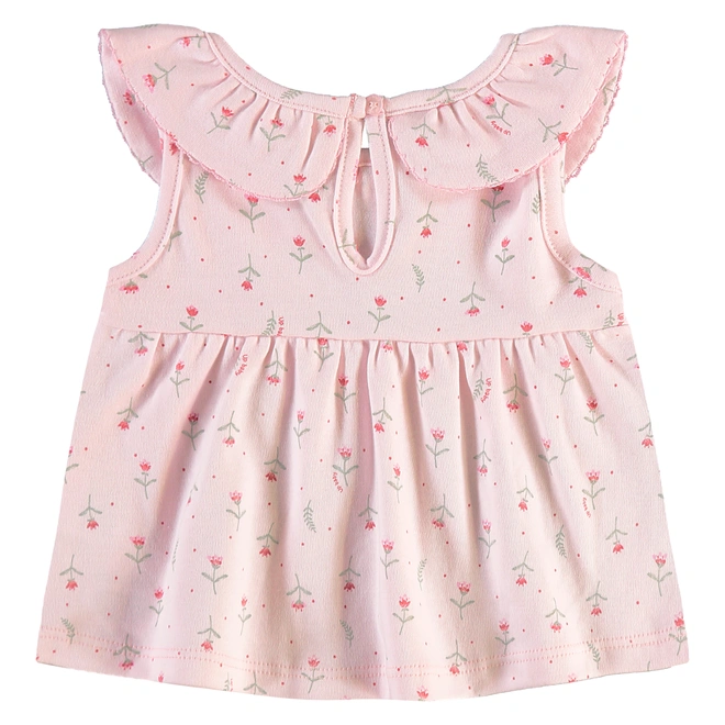 Conjunto Blusa e Short em Suedine Estampa Floral - Rosa