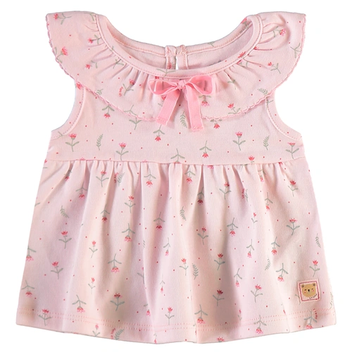 Conjunto Blusa e Short em Suedine Estampa Floral - Rosa