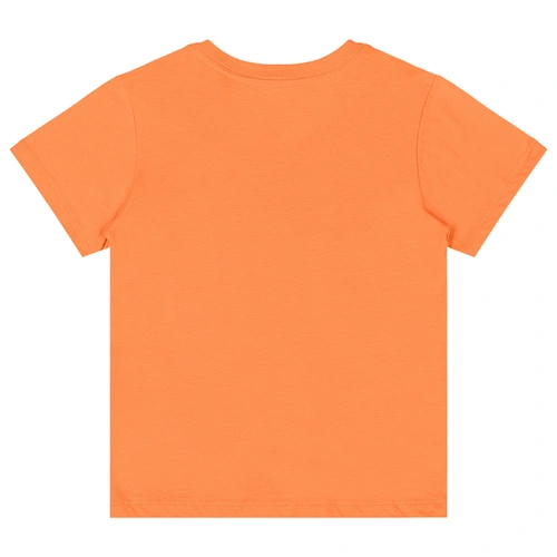 Camiseta Básica Manga Curta em Meia Malha - Tangerina